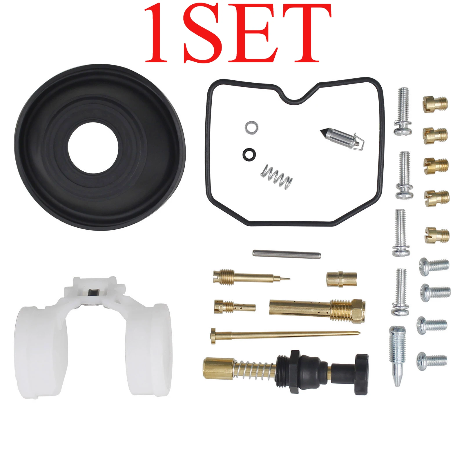 1 ชุดสําหรับรถจักรยานยนต์คาร์บูเรเตอร์สําหรับ 250 KLF250A Klf250 พร้อมอินไลน์การใช้กรองน้ํามันเข็มรถจักรยานยนต์คาร์บูเรเตอร์ชุดซ่อม