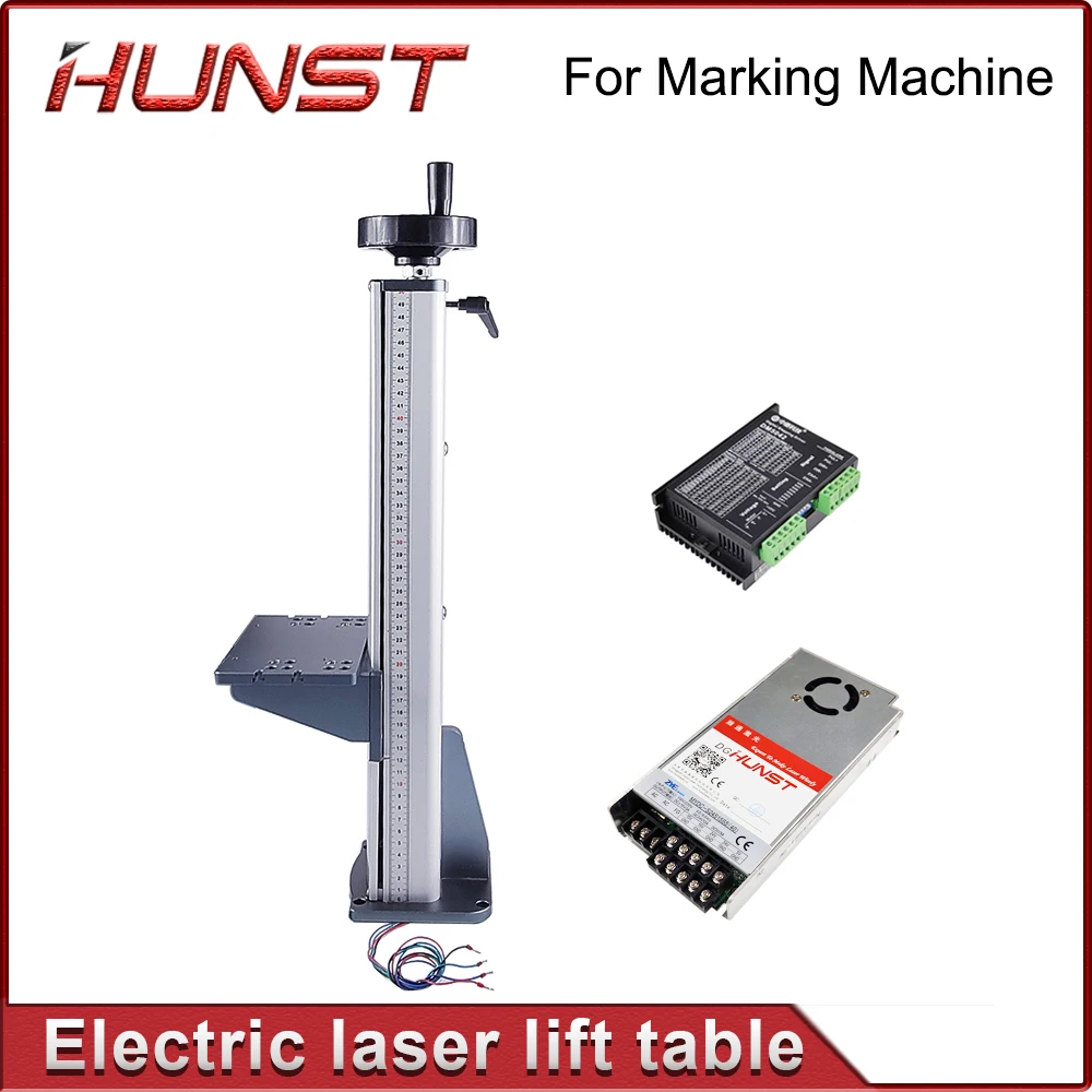 

Hunst Laser Marking Machine Automatic Lift Table Z-axis Lift Stand Height 500mm, With Motor Driver & Power Supply.