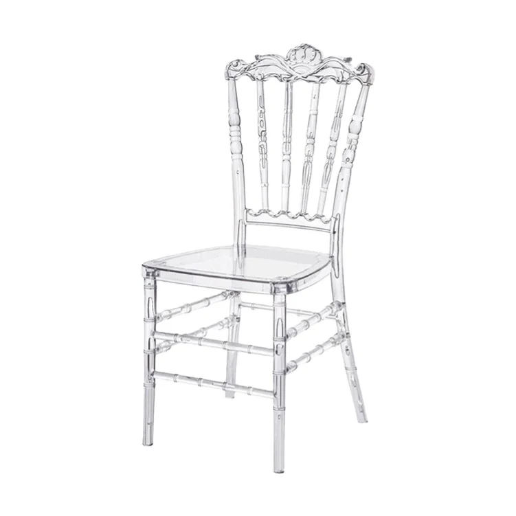 clear crystal plastic acrylic resin stackinging cheap wedding chair