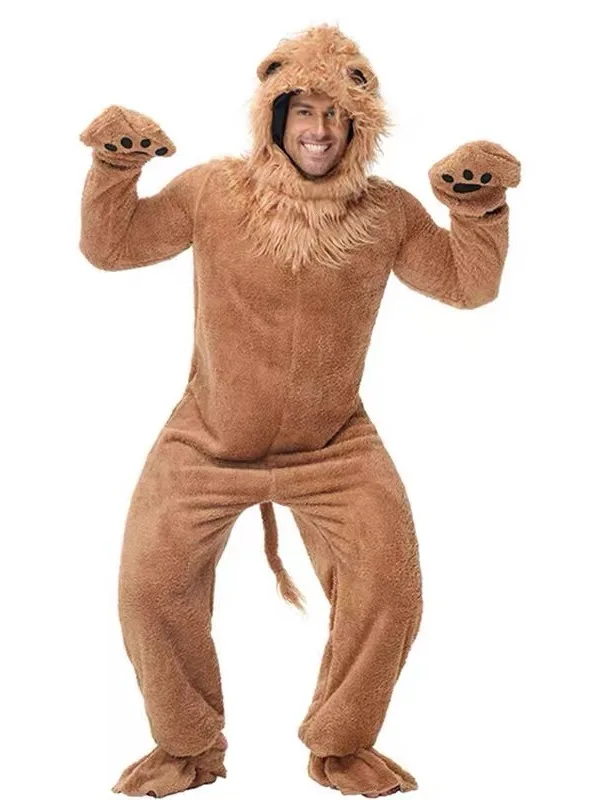 성인용 로우인 사자 의상 파티 공연복 야생 사자 왕 변신 파티 공연 의류