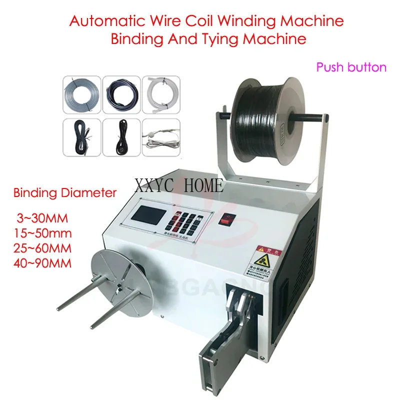 

Multifunction Automatic Small Cable Wire Winding And Binding Machine Intelligent Data Cable Power Cord Tie Winder