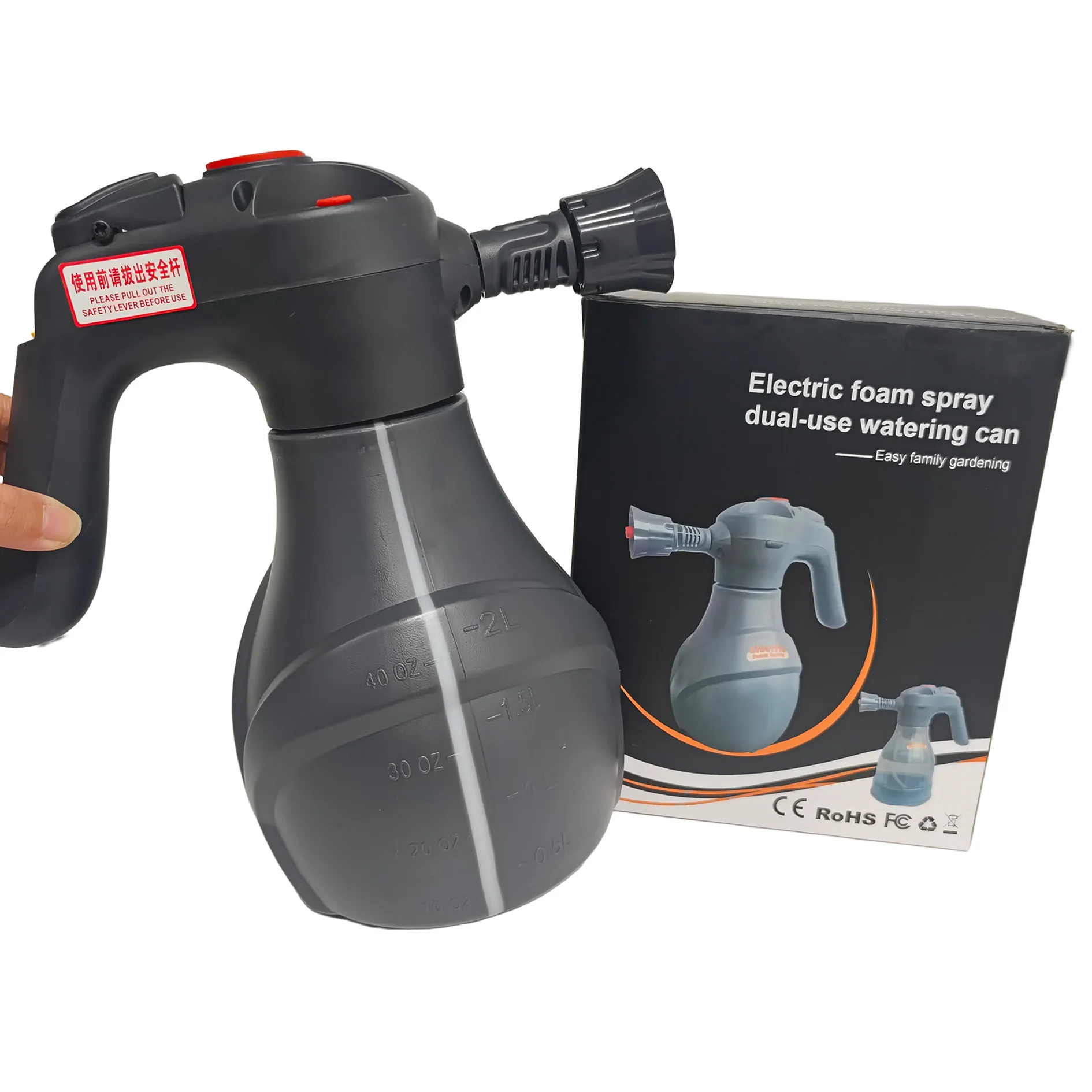 2L Impact-resistant Foam Cannon Sprayer / Foam Bottle Sprayer USB Charging Household Cleaning Great For Car Lovers