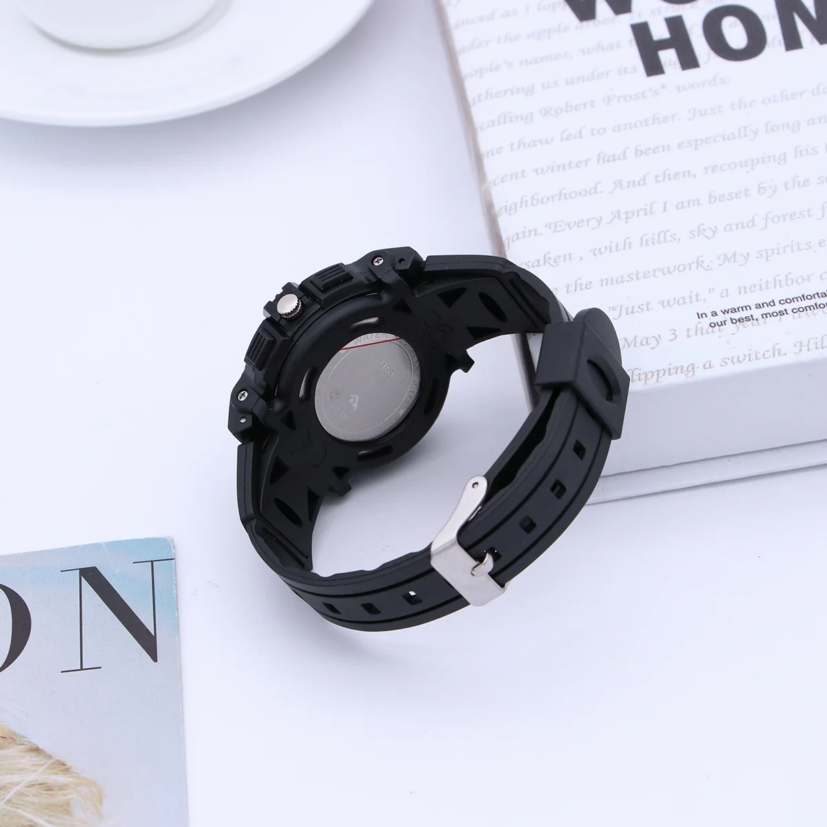 Multifunctional Waterproof Digital Sports Watch Black Outdoor Electronic Wristwatch Stopwatch Timer