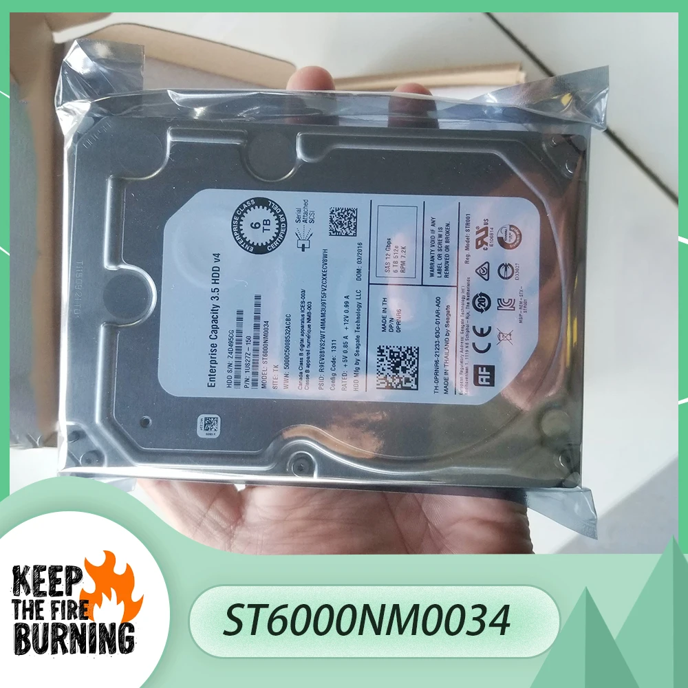 For Lenovo ST6000NM0034 6T SAS 3.5'' 7.2K 12GB HDD Server Hard Drive