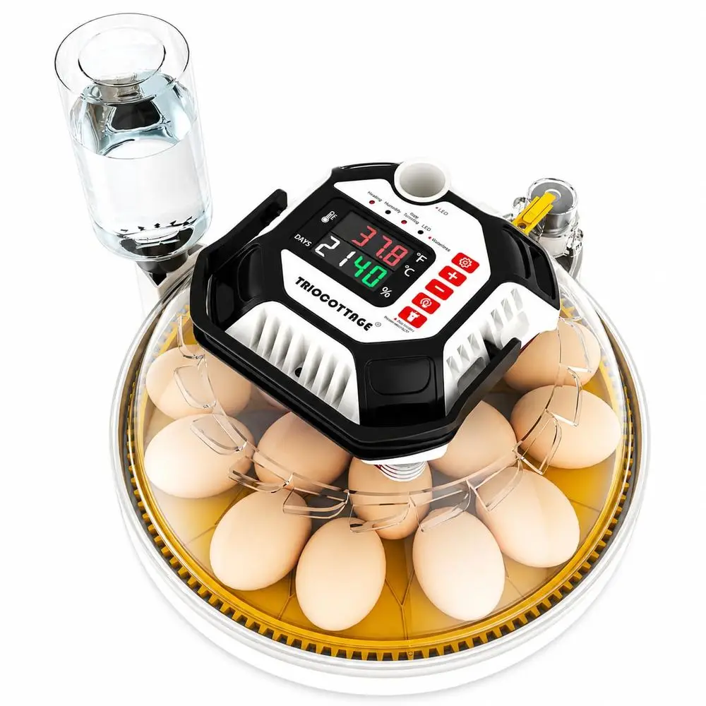 

Digital Egg Incubator for 12-18 Eggs with Automatic Rotation and Precise Humidity Control for Hatching Various Birds