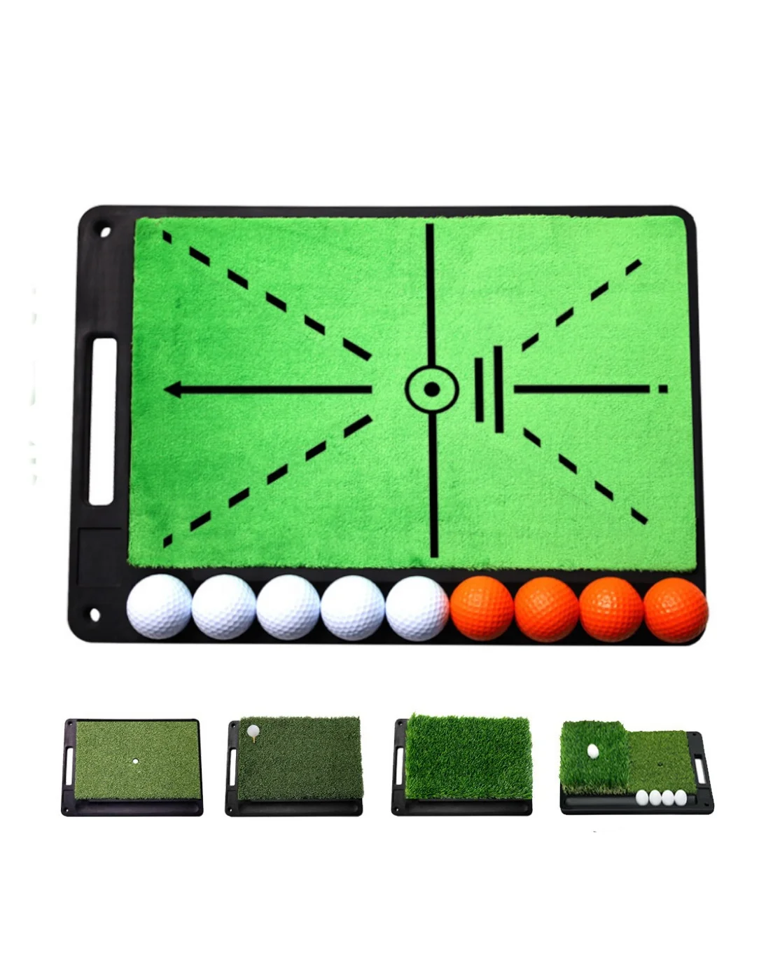 2026 High Quality Golf Mat Durable Rubber Base Golf Hitting Mat Portable Golf Practice Mat Outdoor Indoorpromote Sales