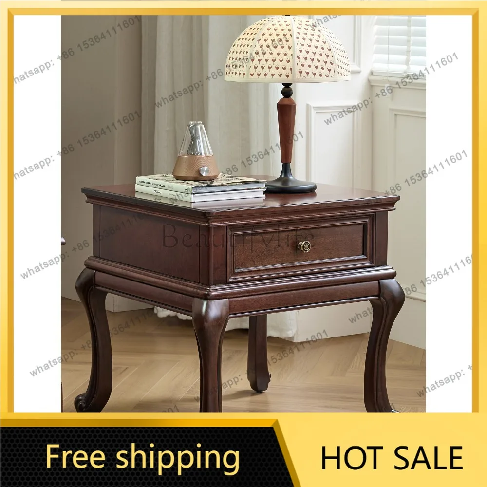 Hot American, pure solid wood sofa square few American walnut living room tiger leg corner few