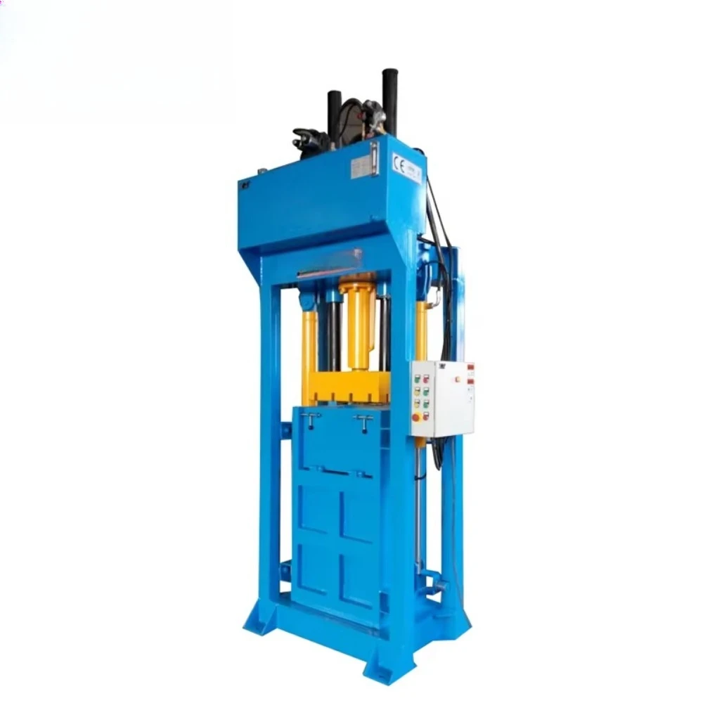 Manual Tying Compressing and Packaging  Clothes  Hydraulic Baler Machine