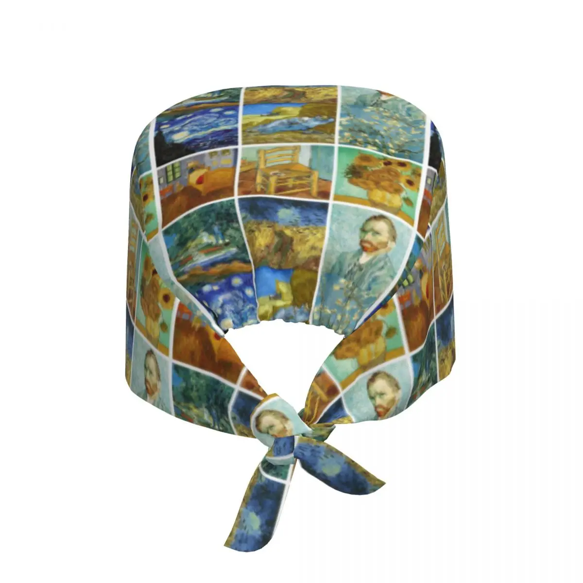 Custom Vincent Van Gogh Works Medical Staff Scrubs Hat Women Men Art Painting Doctor Nursing Surgical Cap Scrub Caps