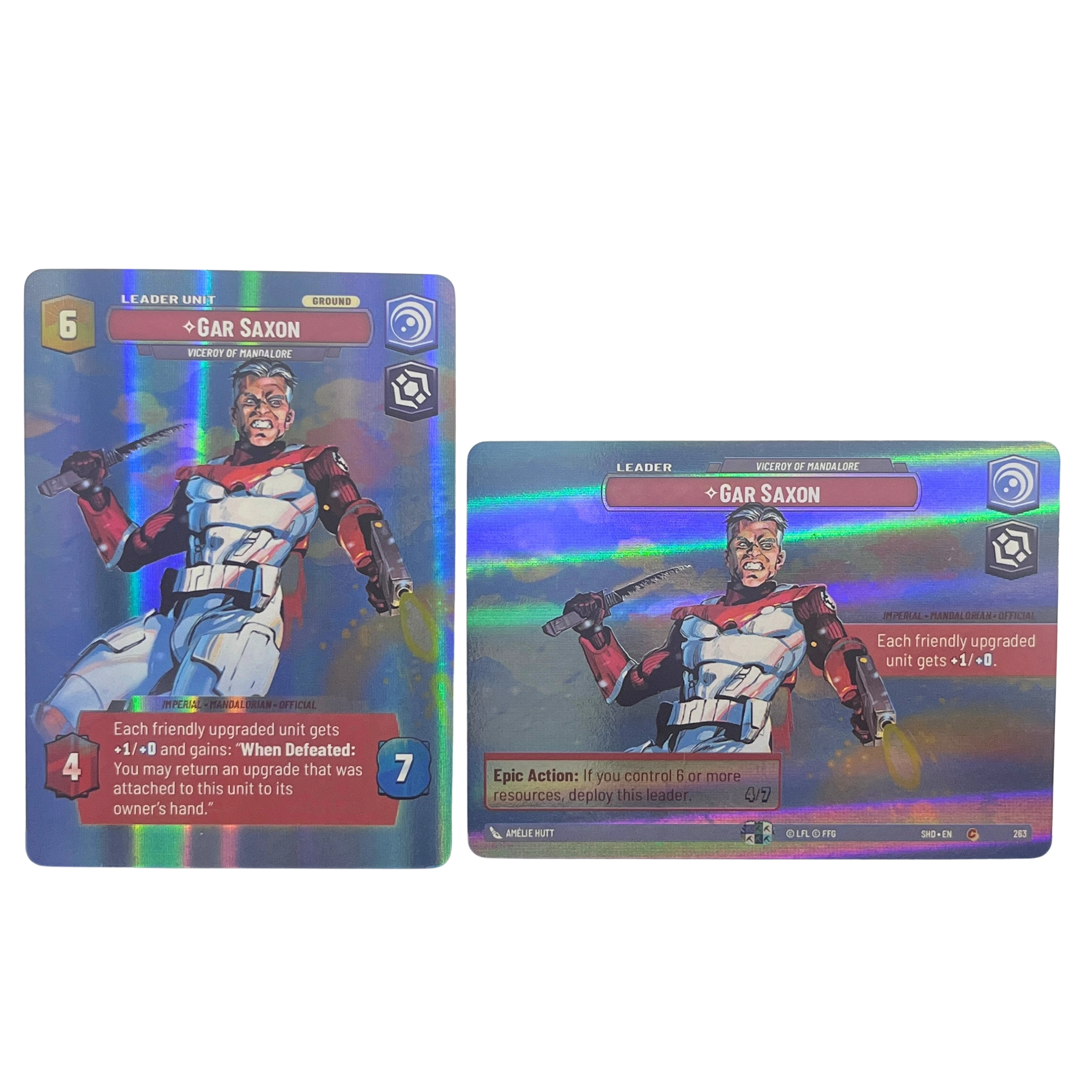 SWUDB Top-Grade Rare Collectible SWU Cards Boba Fett  Han Solo Leia Organa Cad Bane Chewbacca Rey Sabine Wren ShowcaseAlt Art - view 5