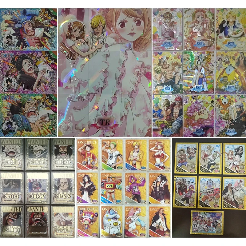 

Набор коллекционных карточек «Аниме: Ван-Пис» (PR, SP, AR, CR, SH) — Хэнкок, Нами, Робин, Луффи. Подарки на Рождество и День Рождения, детские игрушки.