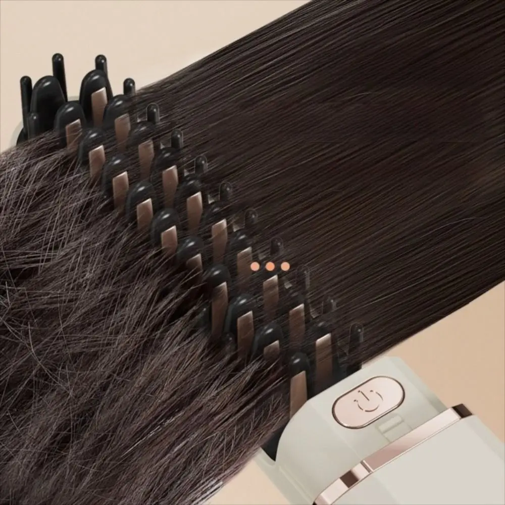 New Wireless Hair Straightener with Lid Type-C Straight Hair Comb Rechargeable 3 Temp Settings Straightening Comb view 6