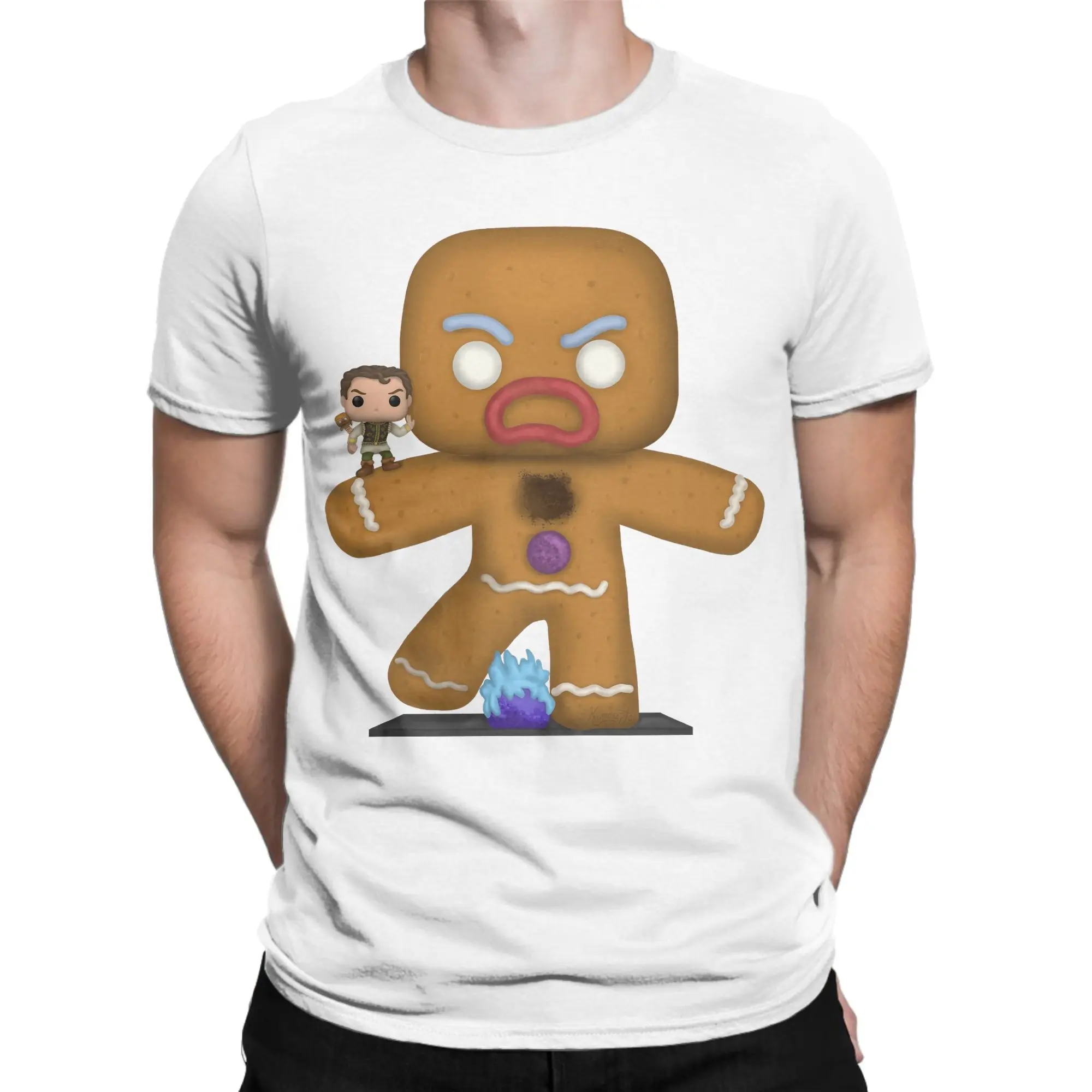 تي شيرت Mongo Shrek & Gingy للرجال 100% قطن تي شيرت جديد برقبة دائرية تي شيرت بأكمام قصيرة 6XL