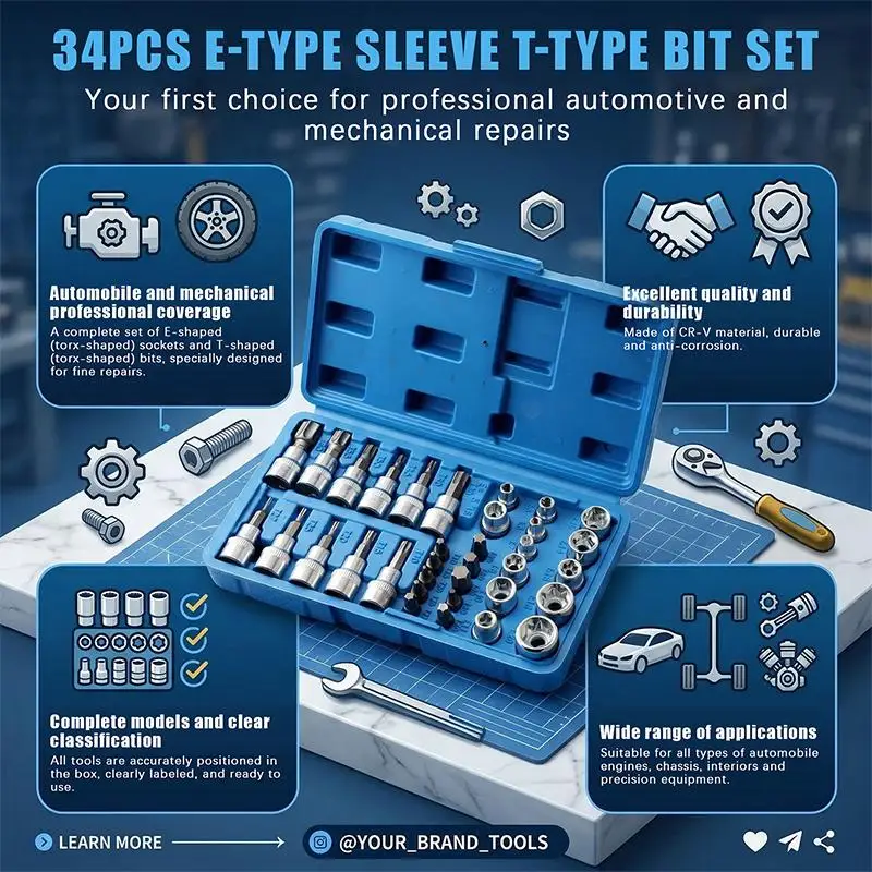 Multi-purpose E-type 34-piece Flower Pattern Screwdriver Set for Everyday Use