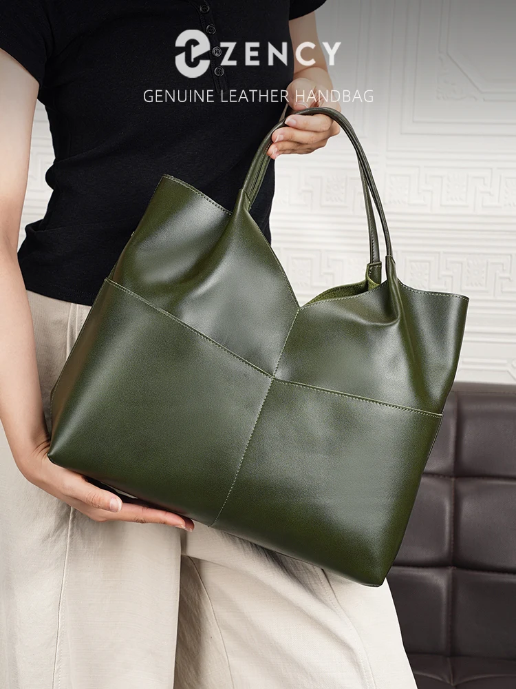 Soft Slouchy Totes Large Office Ladies Bag For Women 100% Genuine Leather Handbag Chic Shoulder Bag Crossbody Purse Laptop Sac