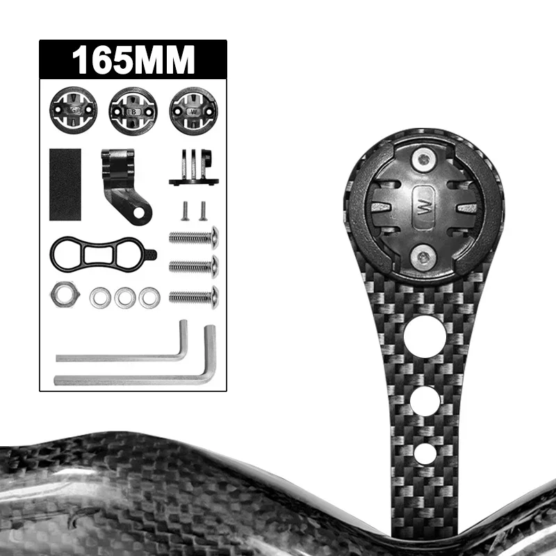 BUCKLOS Fahrradcomputerhalter Kohlefaser Sportkamera Halterung Straße Kies Fahrradhalterung für Garmin Radfahren GPS Fahrradhalterung