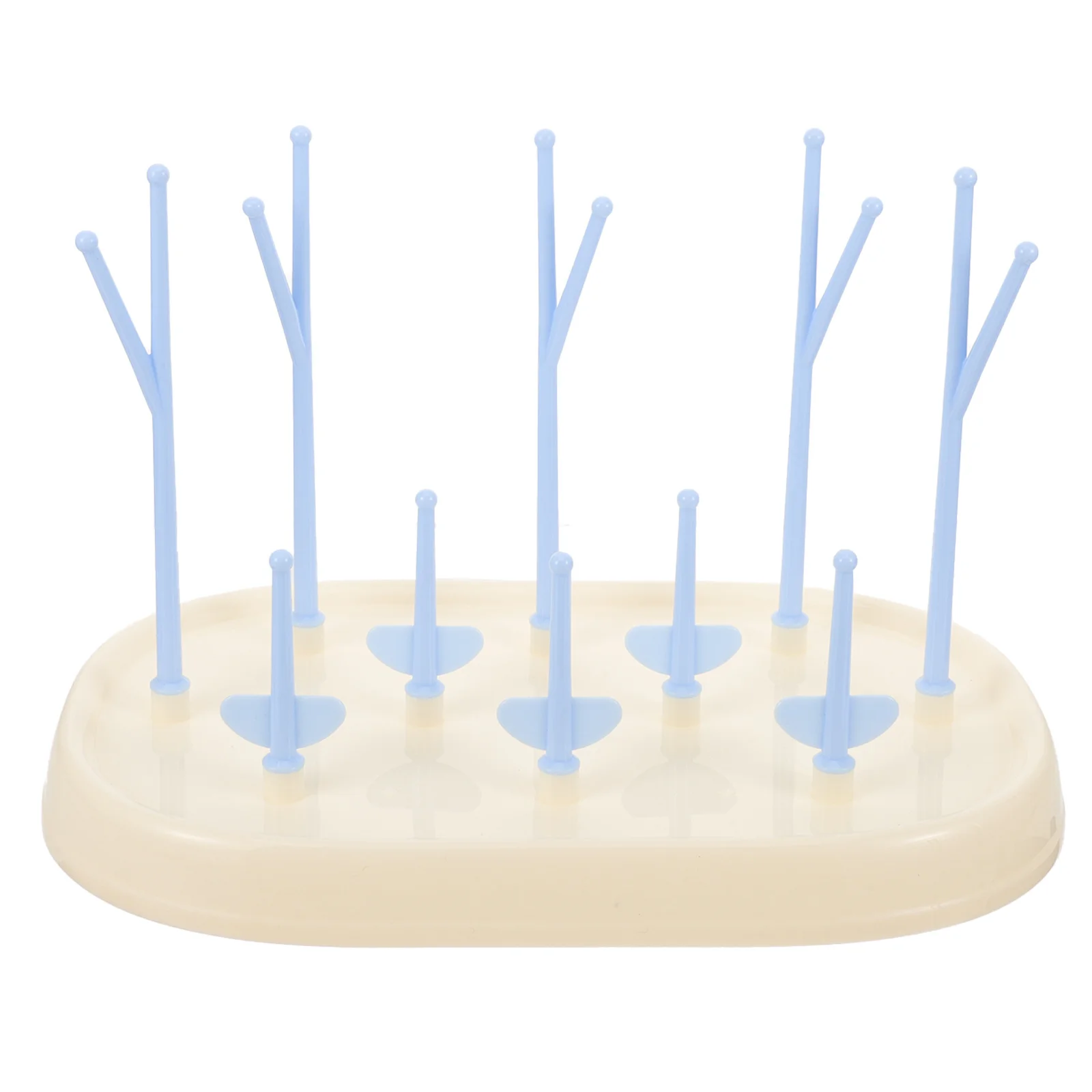 رف تجفيف زجاجات الأطفال أوتاد قابلة للفصل يحمل 8 زجاجات منظم تجفيف صينية تخزين مجفف زجاجات الأطفال حامل أكواب امتصاص سهل #4