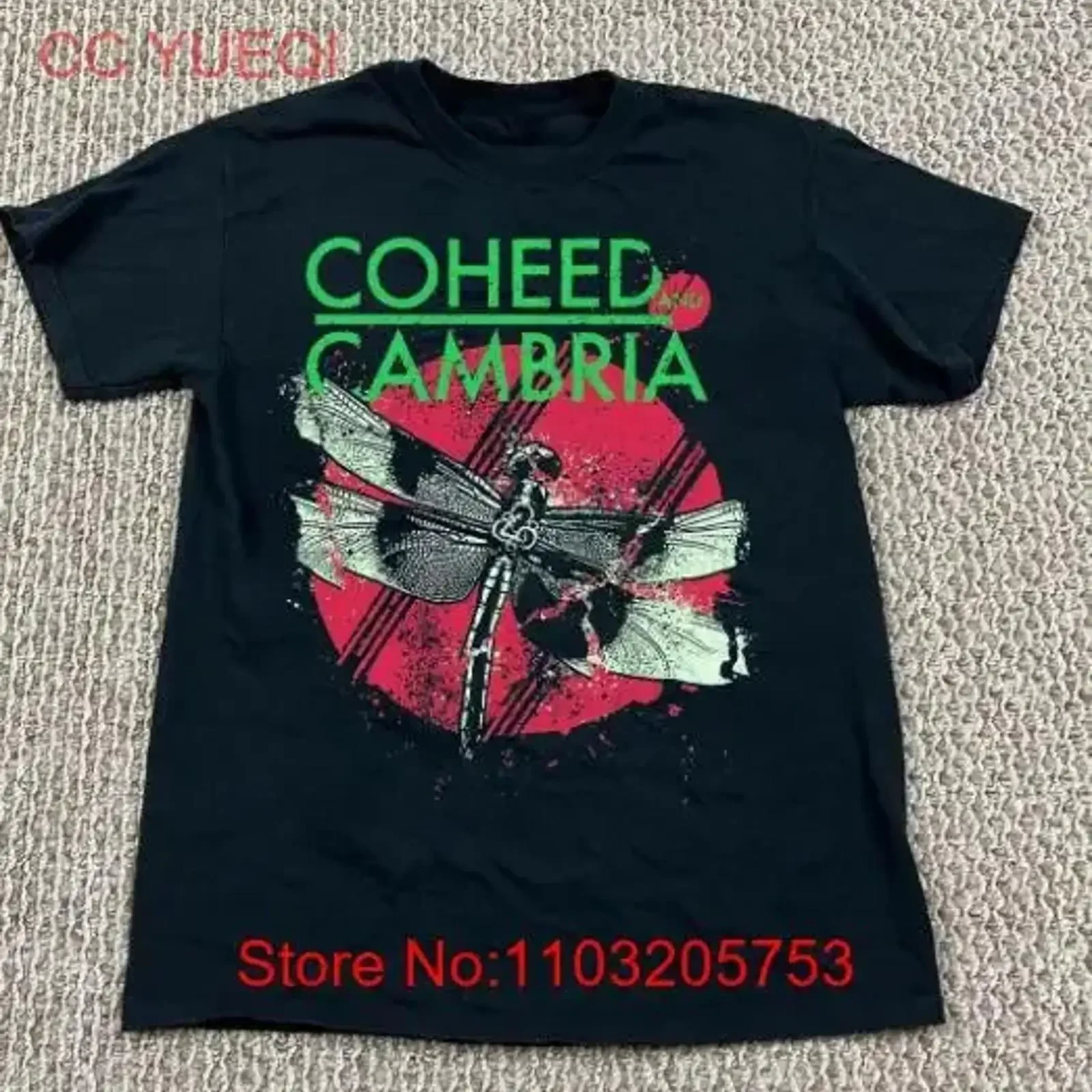 

Coheed And Cambria Album short sleeve black color shirt KV29471 vintage Washed homme Casual Comfortable Stretched vintage