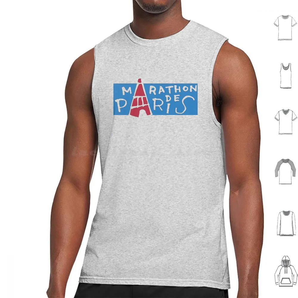 Marathon De Paris Tank Tops Print Cotton Marathon Training Running Motivation Race Half Marathon La Marathon Mens