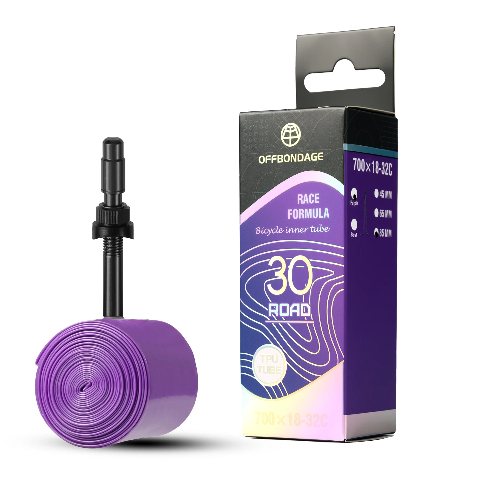 AliExpress OFFBONDAGE Ultralight TPU Bike Inner Tube 30g 700c 18-32 Road Bicycle 45/65/85mm Inner Tube French Valve Cycling Wholesaler