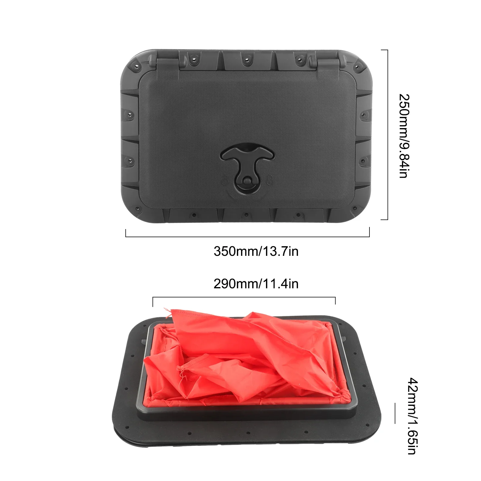 Marine Deck Quadratische Luke Und Rote Wasserdichte Tasche Für Boot Kajak Kanu Boot Teile Zubehör Driften Wasser Sport – Detail 17
