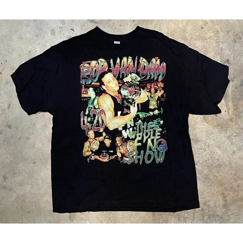 Camiseta Vintage rara Rob Van Dam X Sabu talla S 4Xl nueva reimpresión