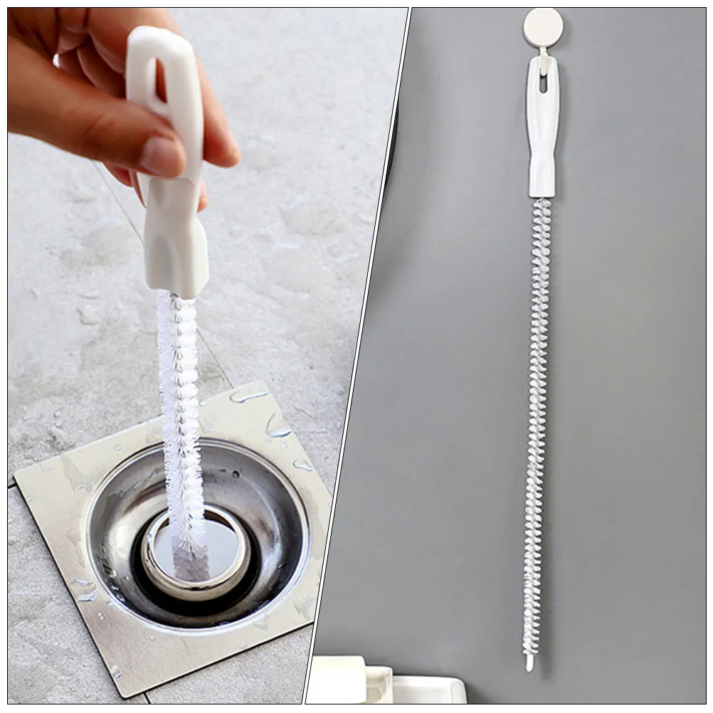 5Pcs Drain Cleaner Rods Flexible Sink Hair Removal Tools for Bathroom Kitchen Clogged Drain Cleaning Brush Snake