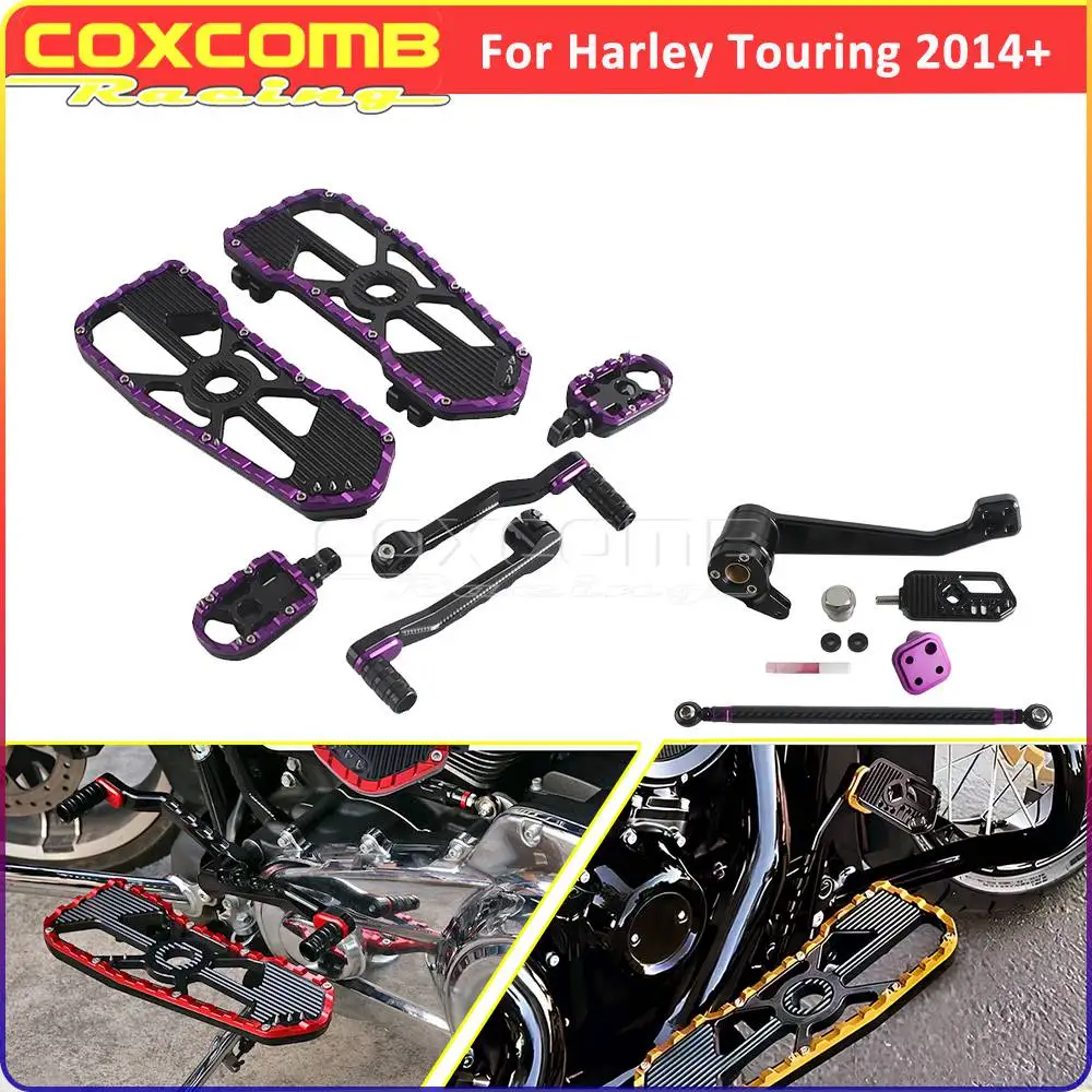 For Harley Road King FLHR FLHRXS Tri Glide FLHTCUTG Shift Linkage Lever Motorcycle Right Gear Change Pedal Brake Arm Lever Kits