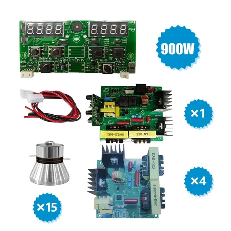 Ultrasonic Cleaner PCB Driver Boards Circuit Board Kit With 40KHz Ultrasounic Transducer