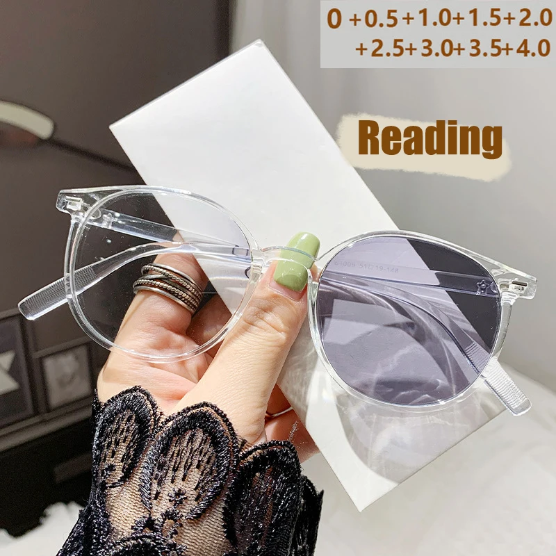 Lichtempfindliche, farbwechselnde Progressivbrille für ganztägige und nächtliche Zwecke für Damen, modisch und hochauflösend.81009