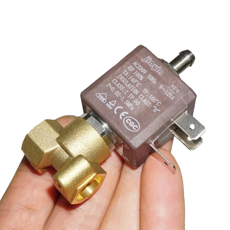 JYZ-3 AC 220V 230V G1/8 2-Position 3-Way Electric Brass Solenoid Valve Steam Iron Machine Gas Hot Water Flow Control Valve