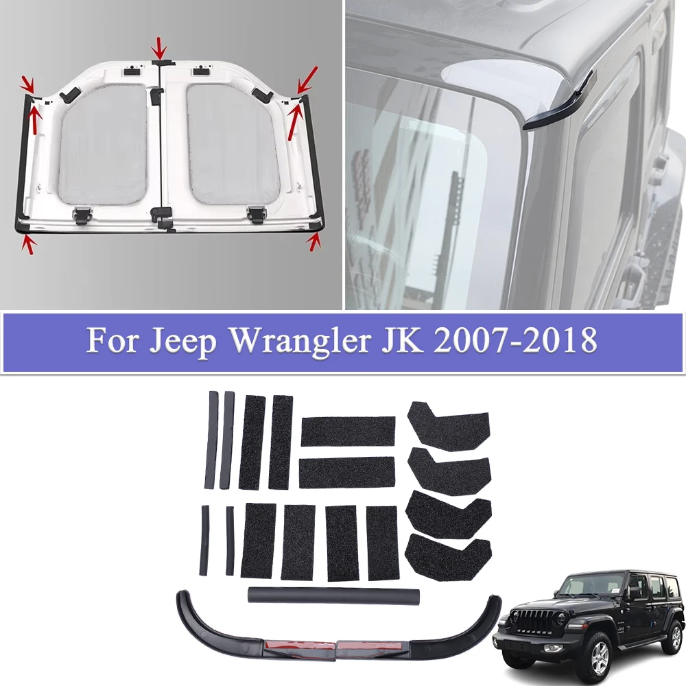 

Комплект для устранения протечек на жесткой крыше, водовод-отводчик, удлинитель водостока для Jeep Wrangler JK 2007-2018, запчасти для ремонта протечек, автомобильные аксессуары