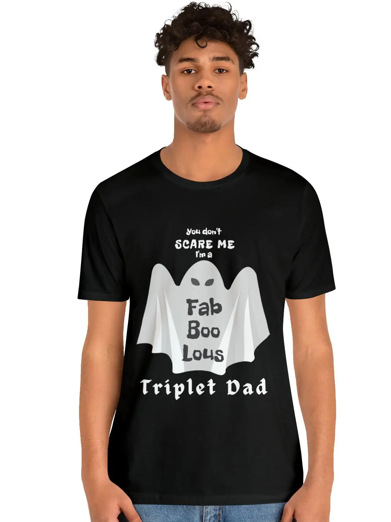 Faboolous Triplet Dad Halloween T Shirt For Him Fun