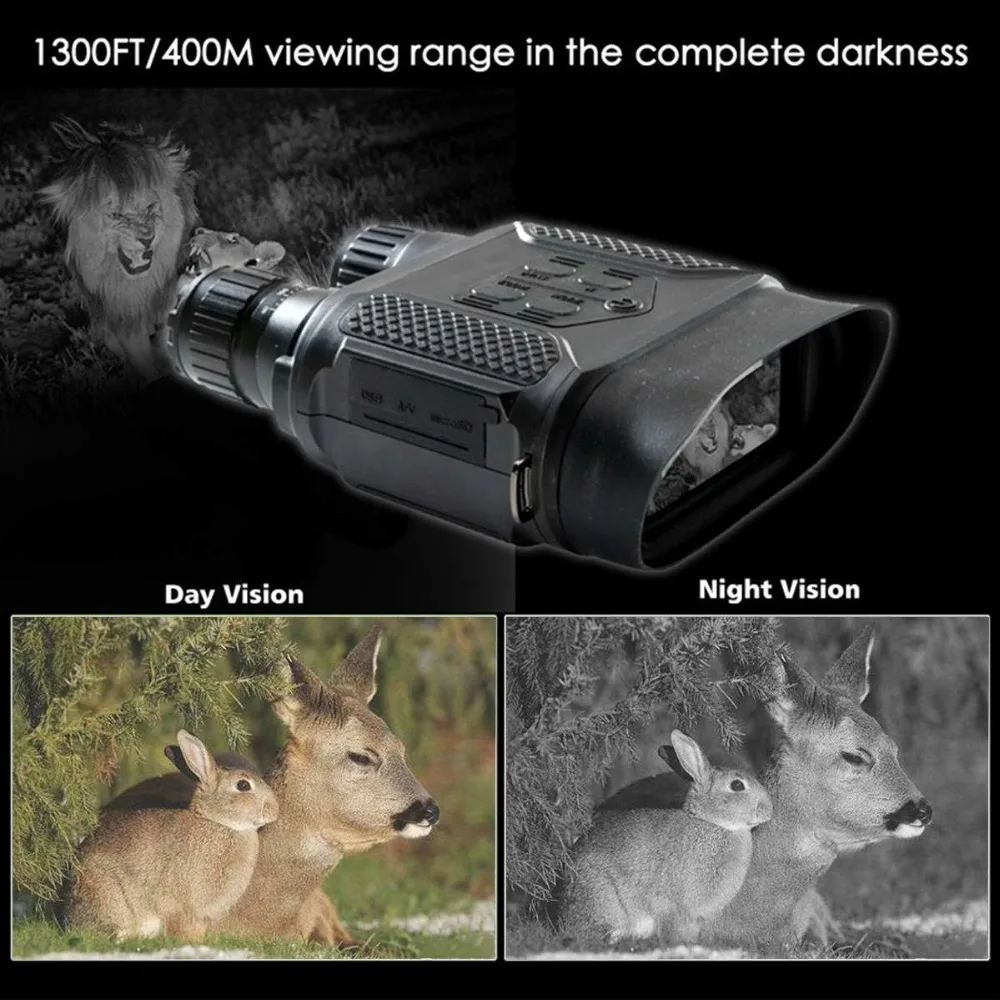 Visionking Professional Infrared Digital Night Vision Binocular 7X Digital Zoom 400M Range Hunting Camping HD Telescope Device