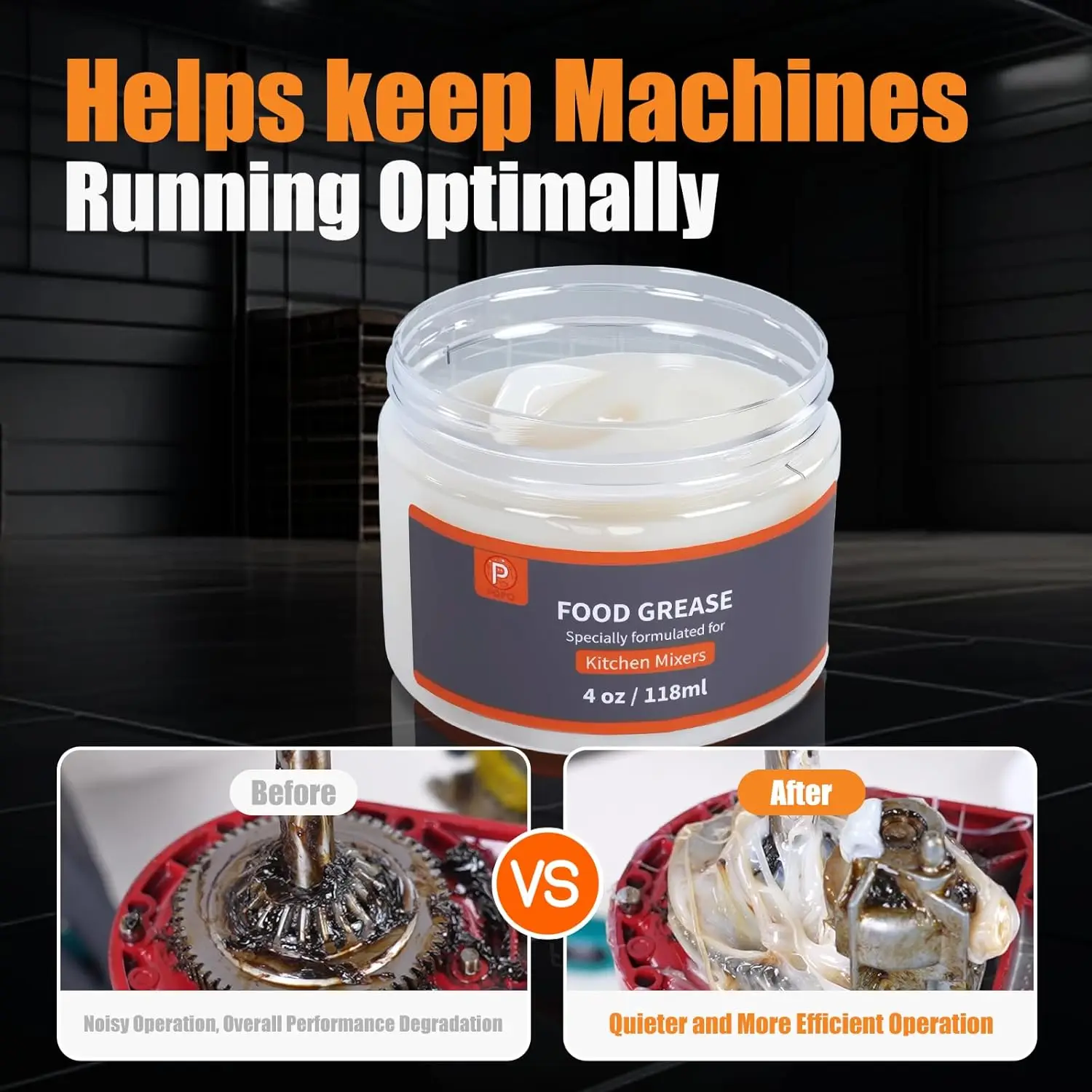 4oz Food Grade Grease Compatible with KitchenAid Stand Mixers, Maintains Performance & Extends Service Life