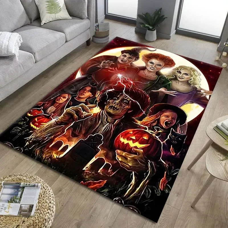 Disney Halloween Hocus Pocus Carpet for Living Room Bedroom,Kid Crawling Rug,Kitchen Wash Bathroom Non-slip Floor Area Mat