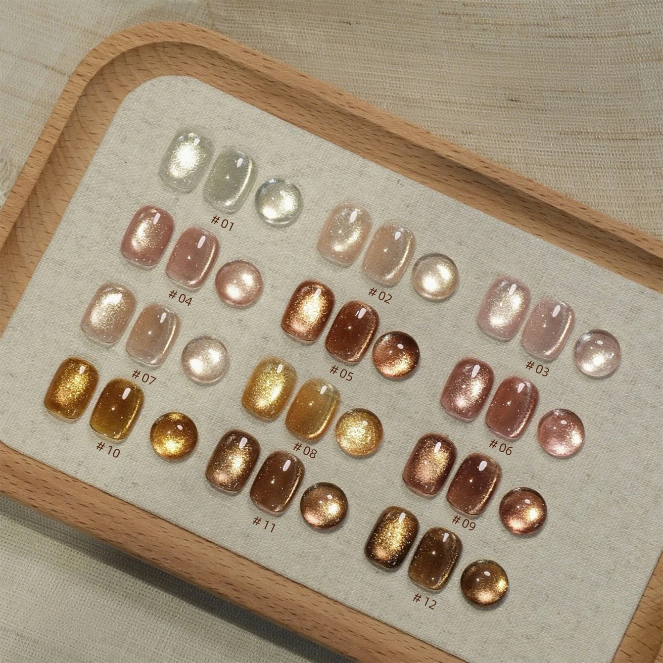 MIANEL 12ml 1-9pcs Maillard American Cocoa New Flash Cat Eye Gel Nail Polish Coffee Caramel Mocha Brown Nail Polish Autumn Nails