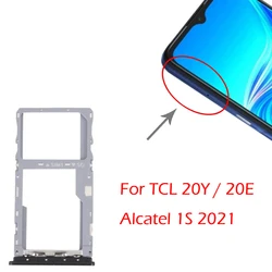 WAMY New SIM Card Tray + Micro SD Card Tray Socket Holder Replacement For TCL 20Y / 20E / Alcatel 1S 2021