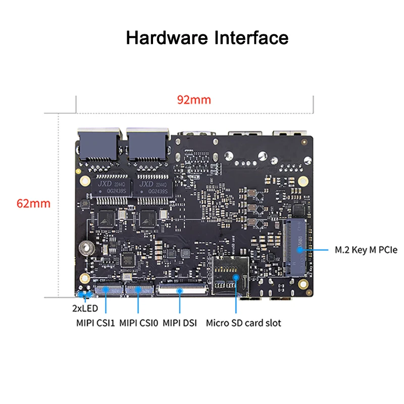 Imagem -06 - Banana Pi-m7 Rockchip Rk3588 Mali G610mc4 Gpu gb 16 gb 32gb Ram Lpddr4x 64 gb 128 gb Suporte Emmc Wifi6 Bt5.2 Dual 2.5g Sbc