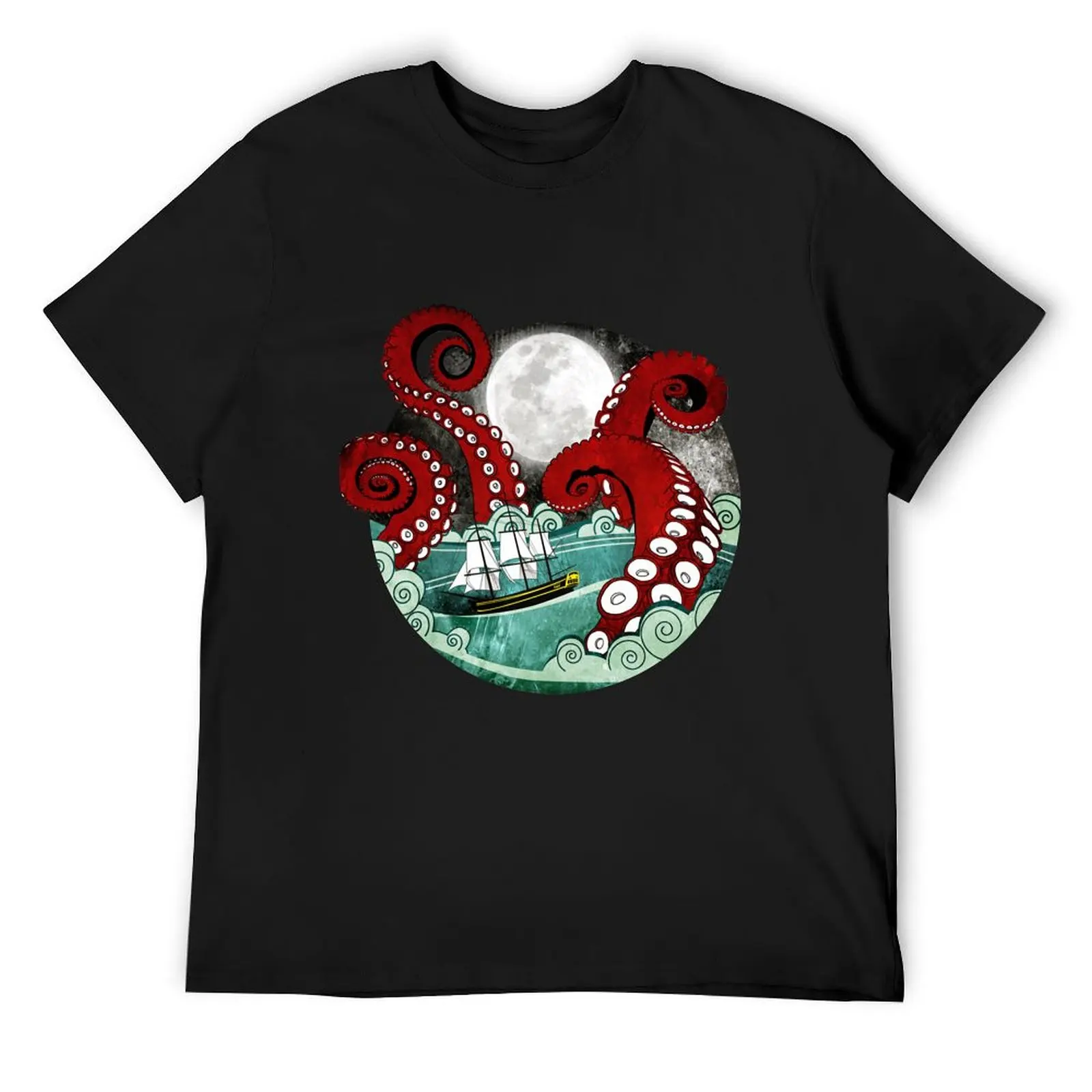 

Kraken Attack T-Shirt plus sizes graphics vintage clothes plain t shirts men