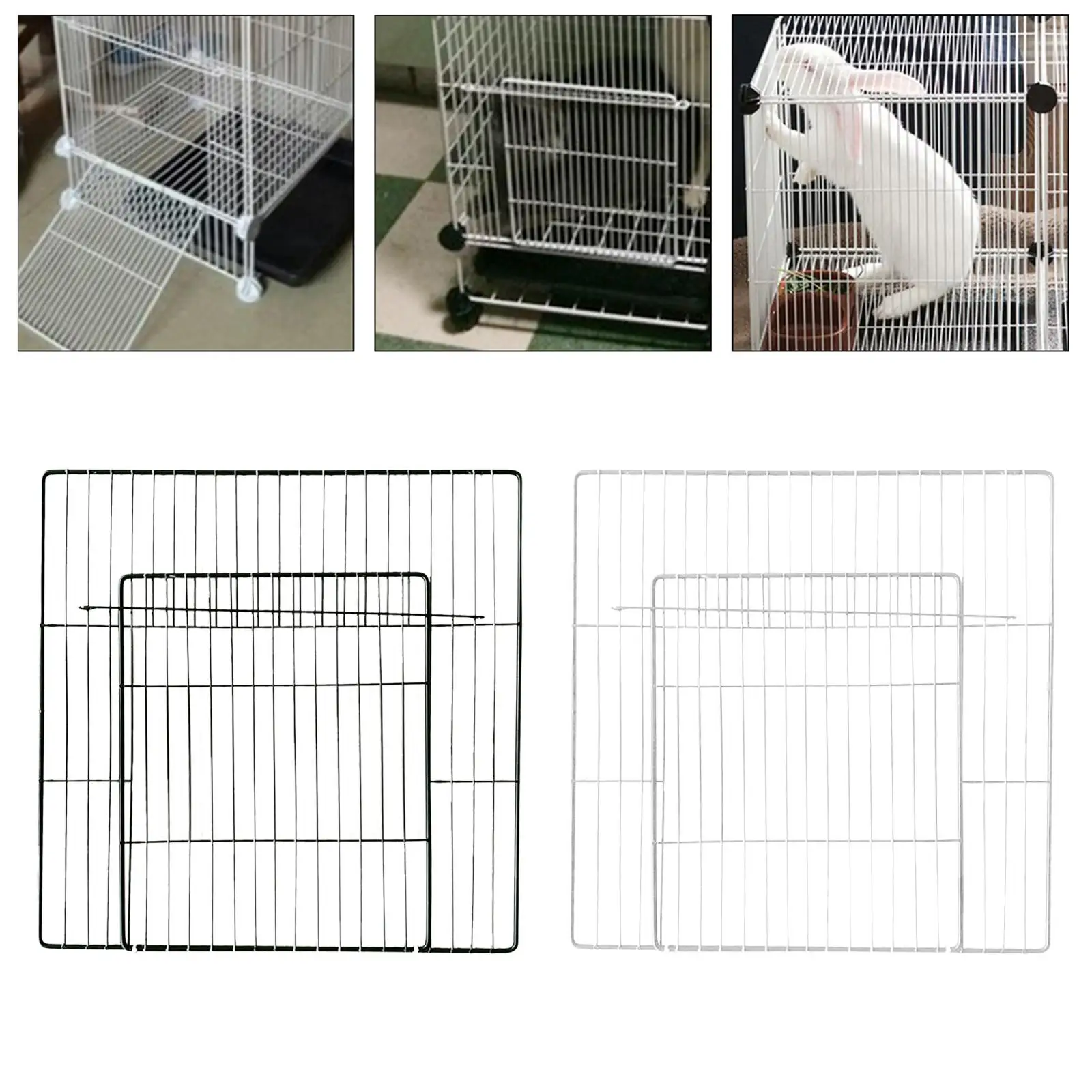 Robuste, ausziehbare Tiergittertür aus Eisen für Welpen, Kätzchen, Kaninchen und Meerschweinchen – Modulares Zaunpaneel für den Außenbereich