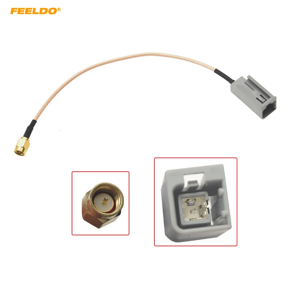 FEELDO Car Auto Aerial Antenna Adapter GT5 (Male) Plug To SMA (Male) Plug Cable For GSM/GPS/DAB/Radio #HQ4389