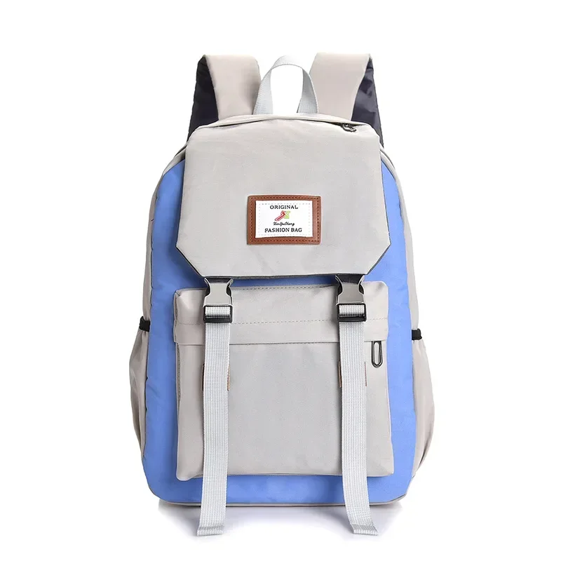 Men Women Canvas Backpacks for Teenagers Large Capacity Unisex Patchwork Softback Hiking Backpacks Camping Equipment