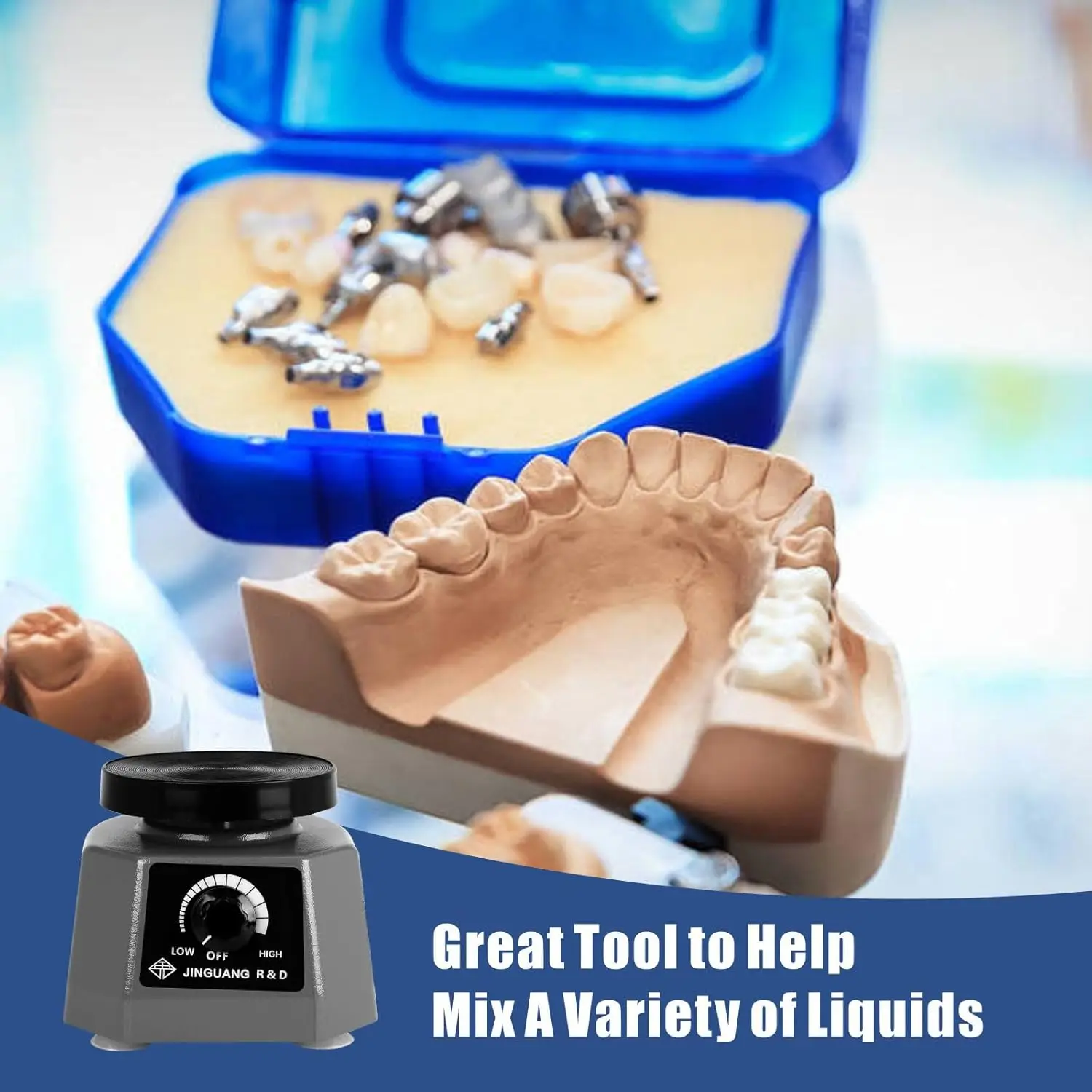 Dental Laboratory Circular Vibrator Smooth and Reliable Vibrating Table for Plaster Model Vibration