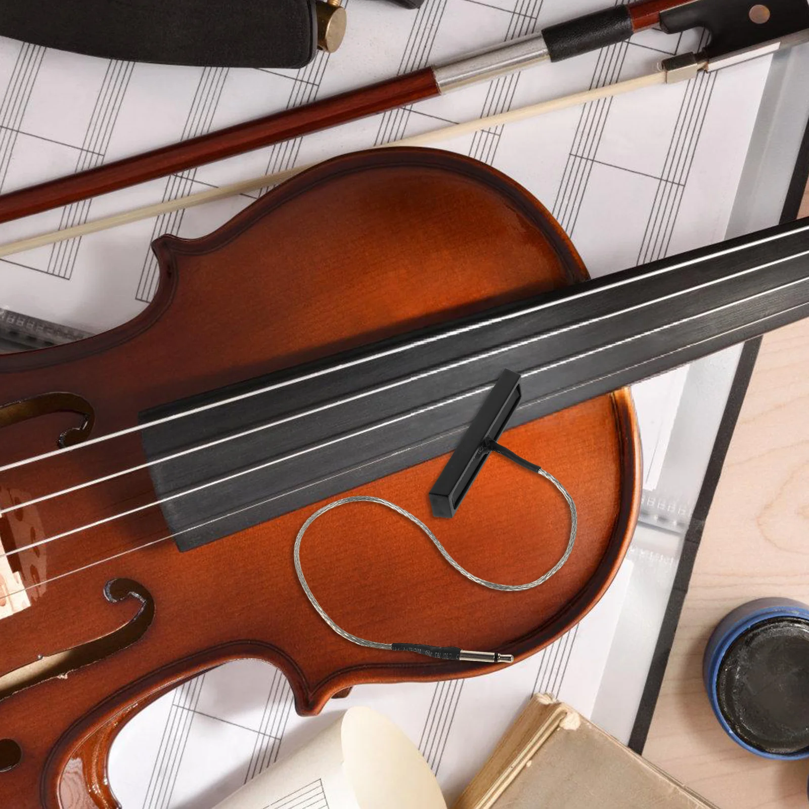 

Violin Pickup Durable Pickups Plug Rubber Musical Instrument Accessory Plastic Modified