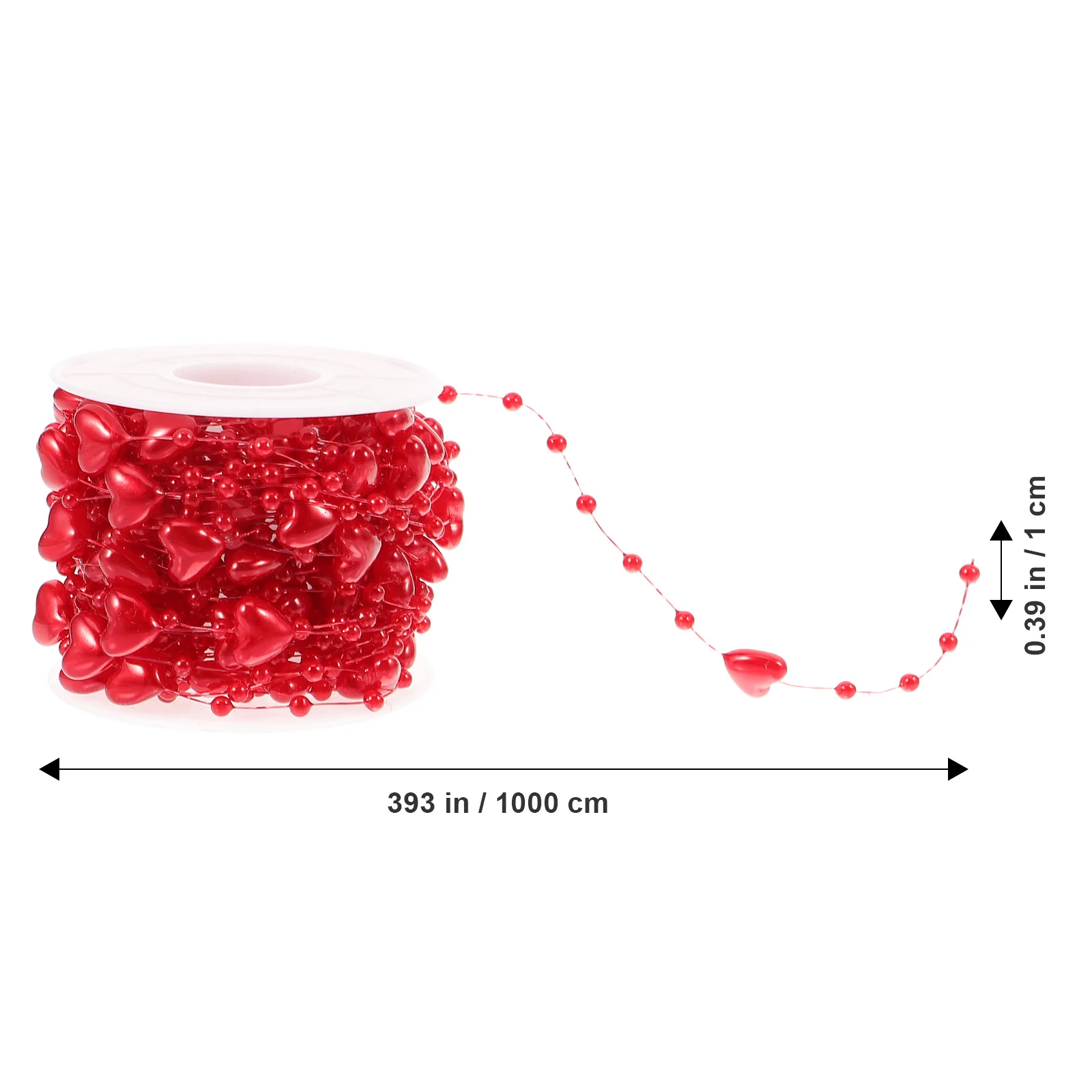 

1 рулон, пластиковая компактная цепочка с бусинами в форме сердца, катушка для ювелирных изделий, браслета, шпильки, аксессуары, цепочка в форме сердца из бисера
