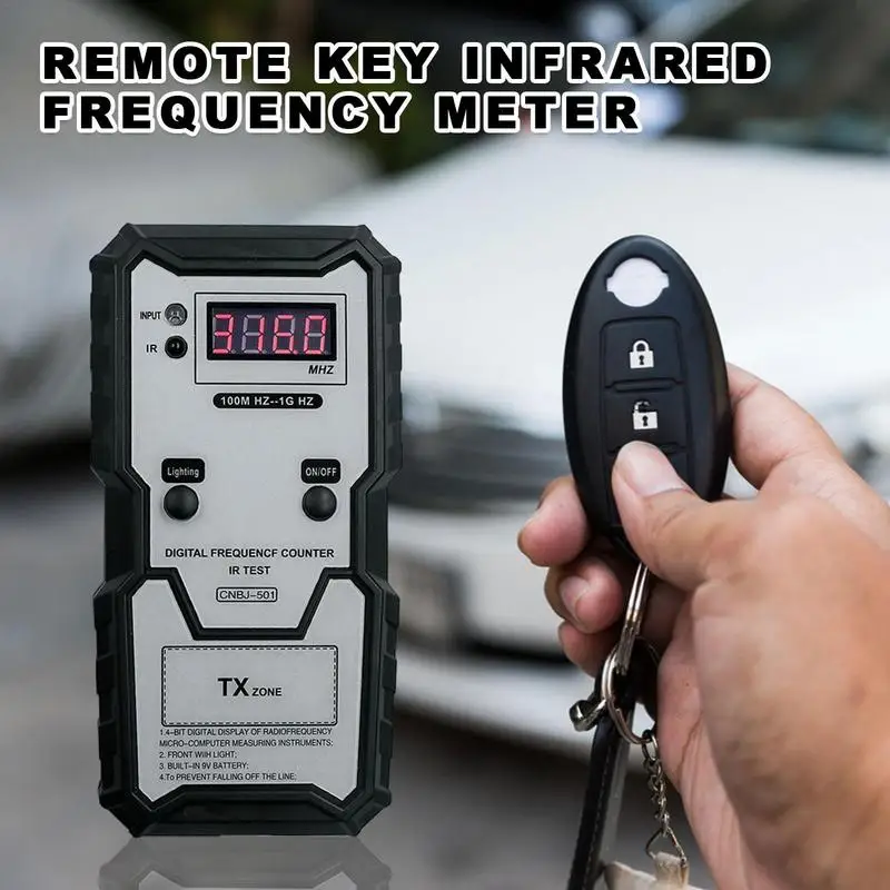 

Remote Control Wireless IR Frequency Measuring Instrument Car Key Fob Frequency Tester Mechanical Workshop Tools For Car Keys