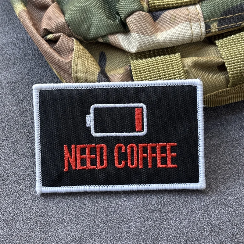NED COFFEE Parche bordado tactico - insignia moral para ropa y mochila - imagen 3