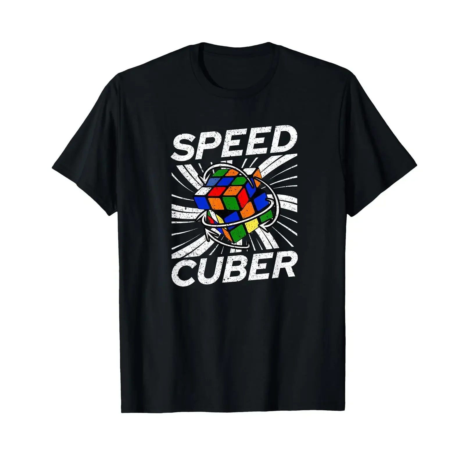 Competitive Puzzle Cube Speed Cuber Hobby 80's Vintage Toy T Shirt vintage Washed Unisex graphic Soft Comfortable homme