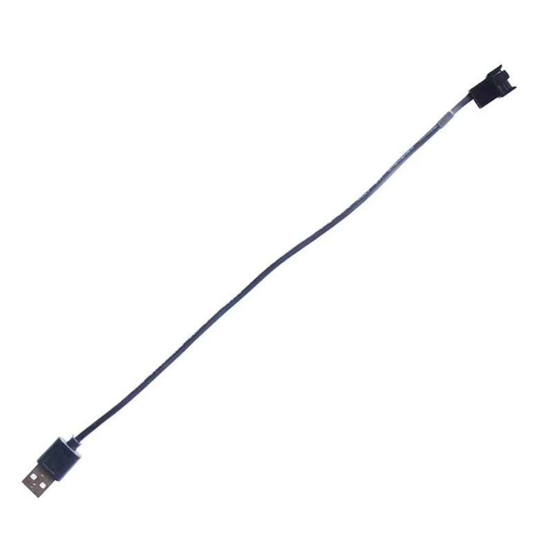Cable de ventilador de CPU USB a computadora, adaptador de ventilador de 4 pines, 5V, 50CM, Conector de Cable de alimentación de ventilador de computadora